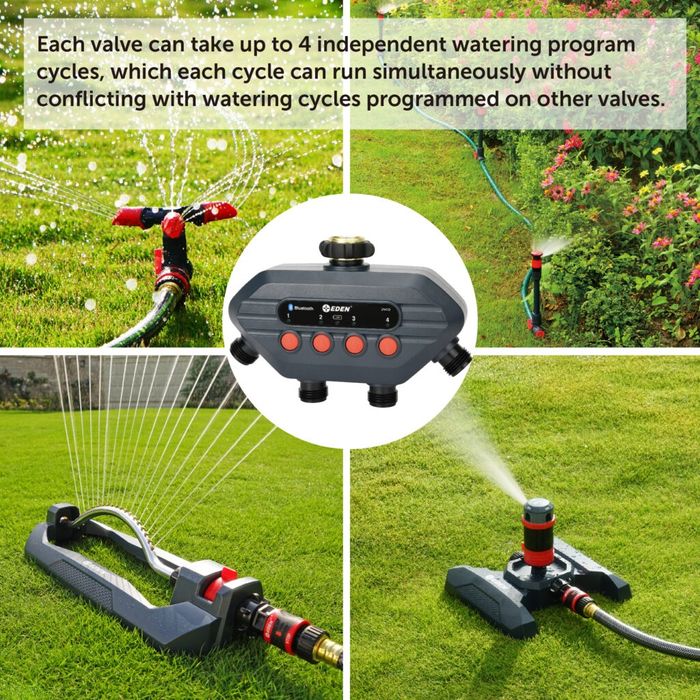 Programador de Irrigação EDEN GF RECO 4 VIAS - BLUETOOTH