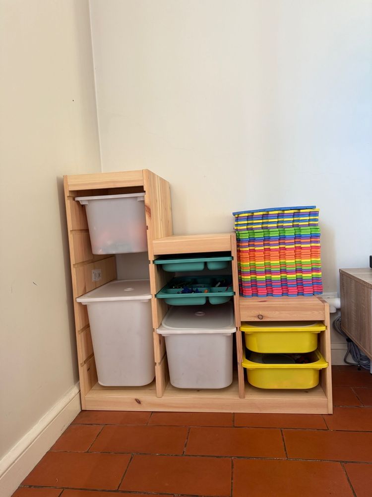 Organizador para brinquedos criança madeira