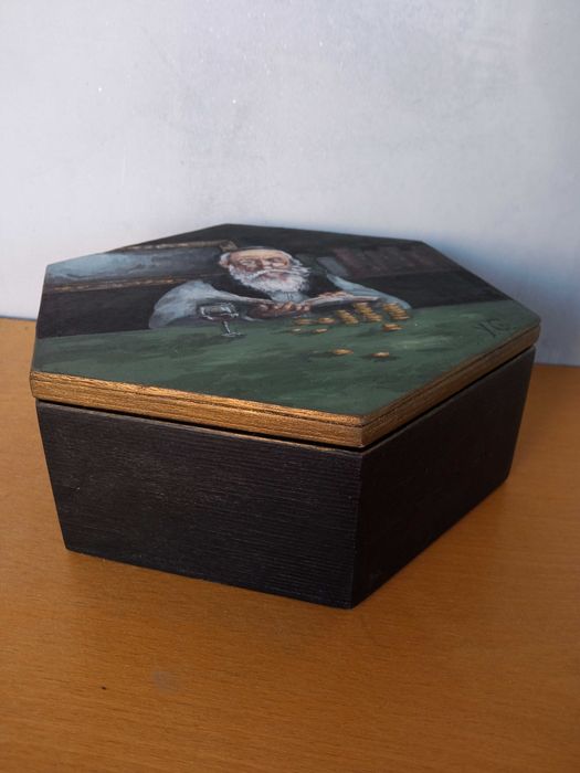 РУЧНАЯ РАБОТА картина иудаика  - деревянная шкатулка для украшений