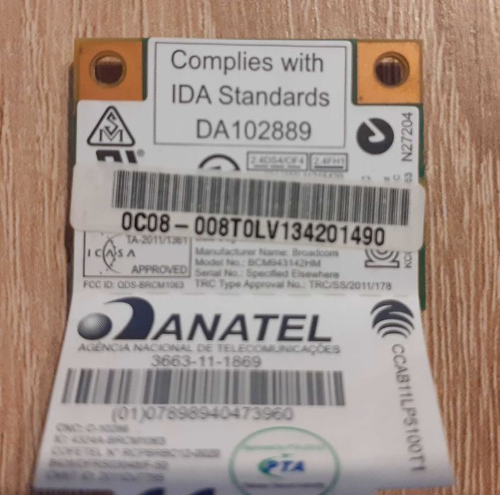 Karta sieciowa Anatel BCM943142HM