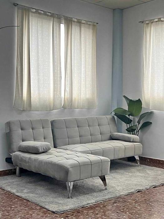 Sofá cama cinza novo - entrega gratuita!