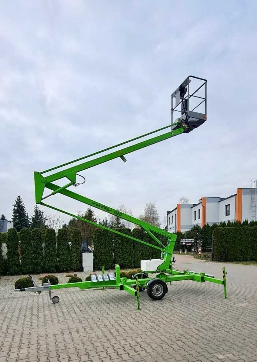 Wynajem zwyżki, podnośnik koszowy na przyczepie, NIFTYLIFT 120T 12m