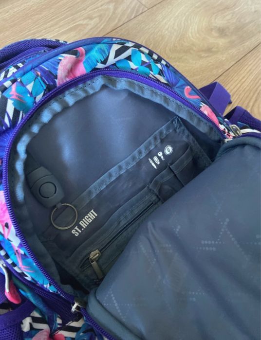 Plecak szkolny z usztywnianymi plecami we flamingi st.right tornister