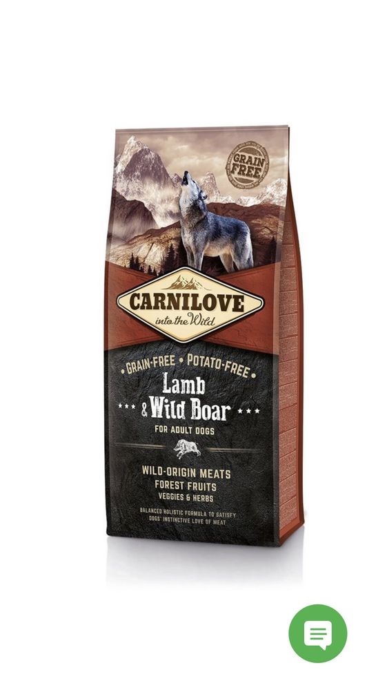 Carnilove Adult Lamb WildBoar - Корм собак з ягнем диким кабаном 12кг