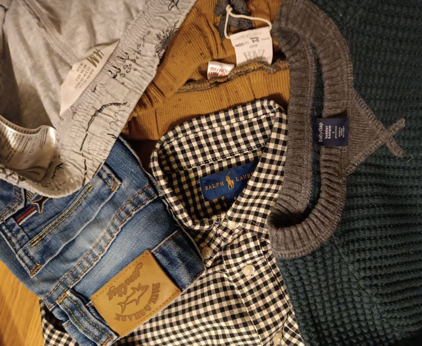 Paka ubrań. 26 szt. w tym kurtka. Ralph Lauren, Hugo Boss, Zara