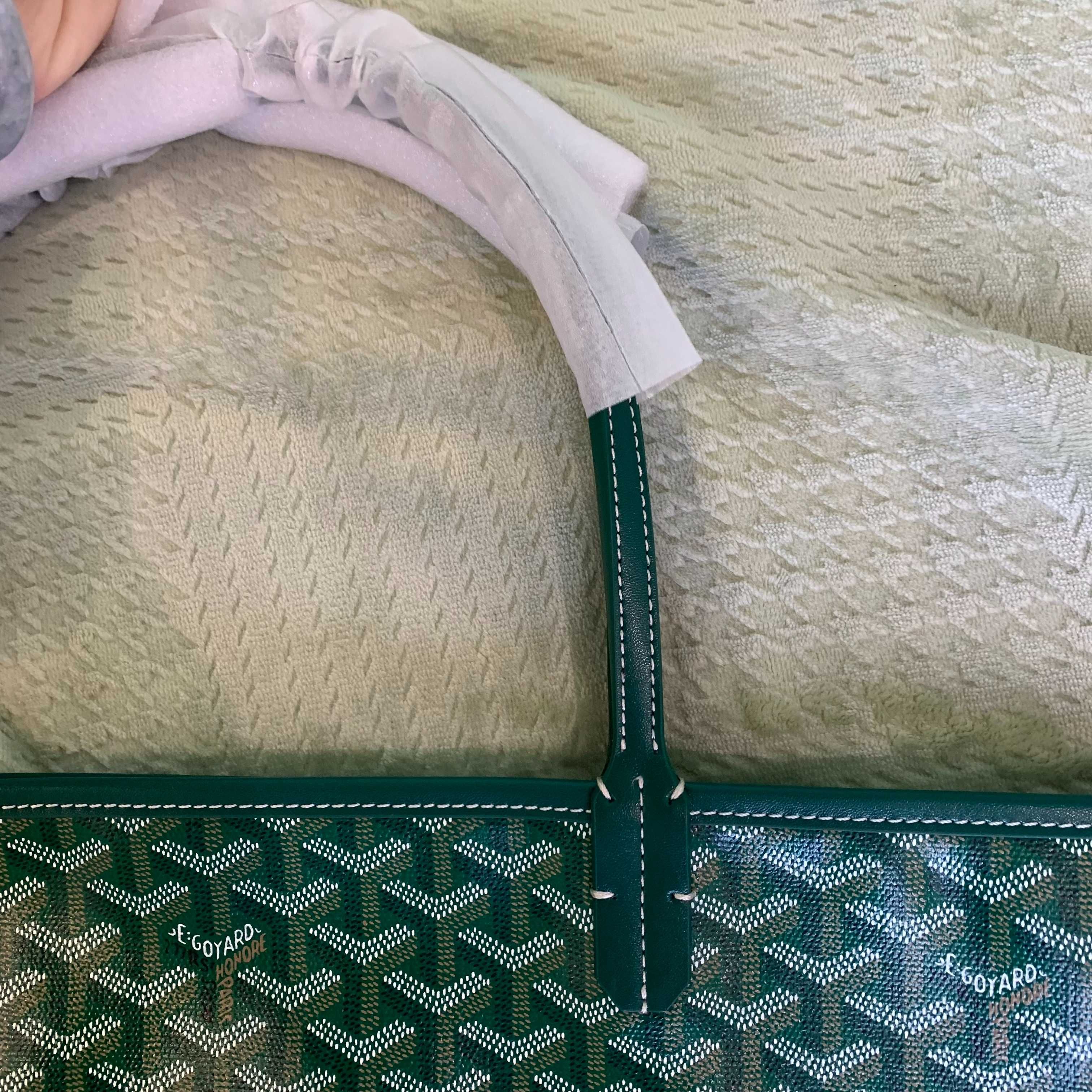 Goyard Saint Louis – Zielona Torba Shopper w Rozmiarze Średnim
