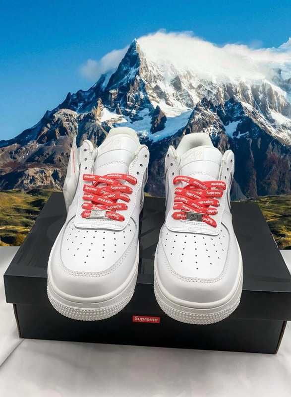 Dowód zakupu\Autentyzm*air NikeForce1Supreme Biały UnisexTrampki 39