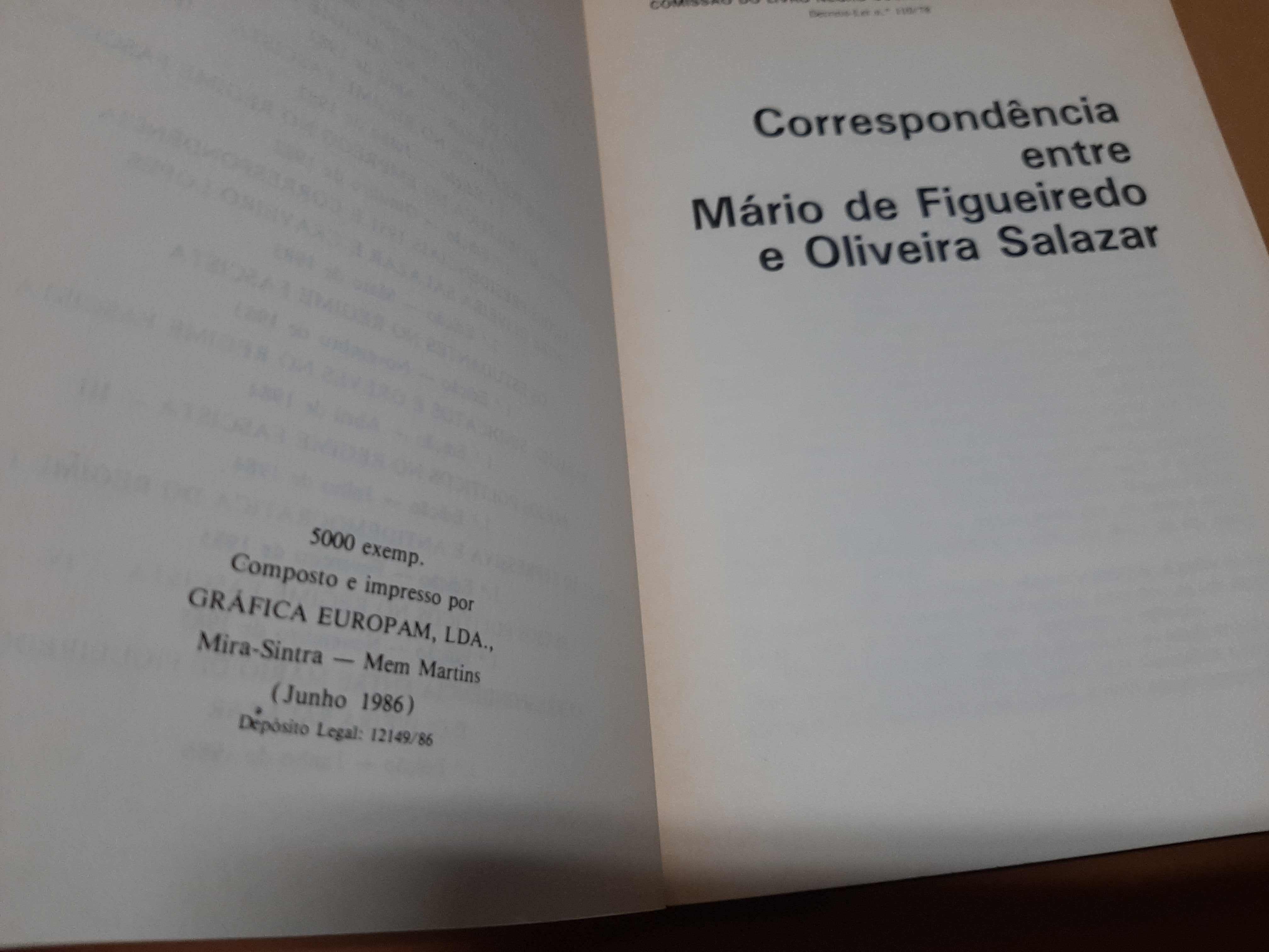 Correspondência entre Mário de Figueiredo e Oliveira Salazar