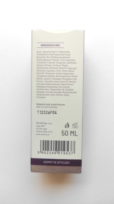 Krem uszczelniający naczynka na dzień SPF50 Sylveco Dermo