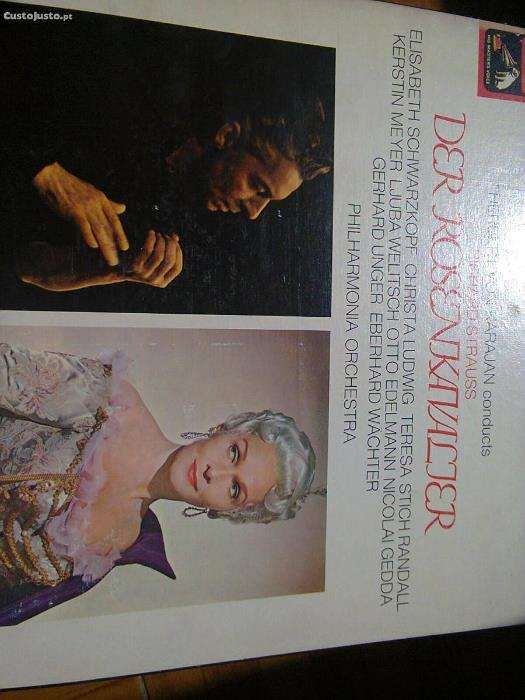 O Cavaleiro da Rosa, ópera R. strauss, caixa com 4 discos vinil