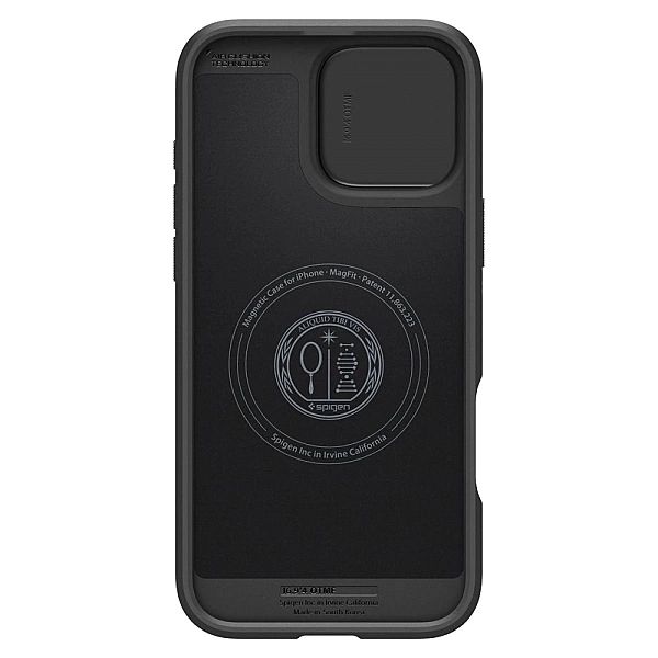 Etui Spigen Optik Armor Mag z MagSafe na iPhone 16 Pro - czarne