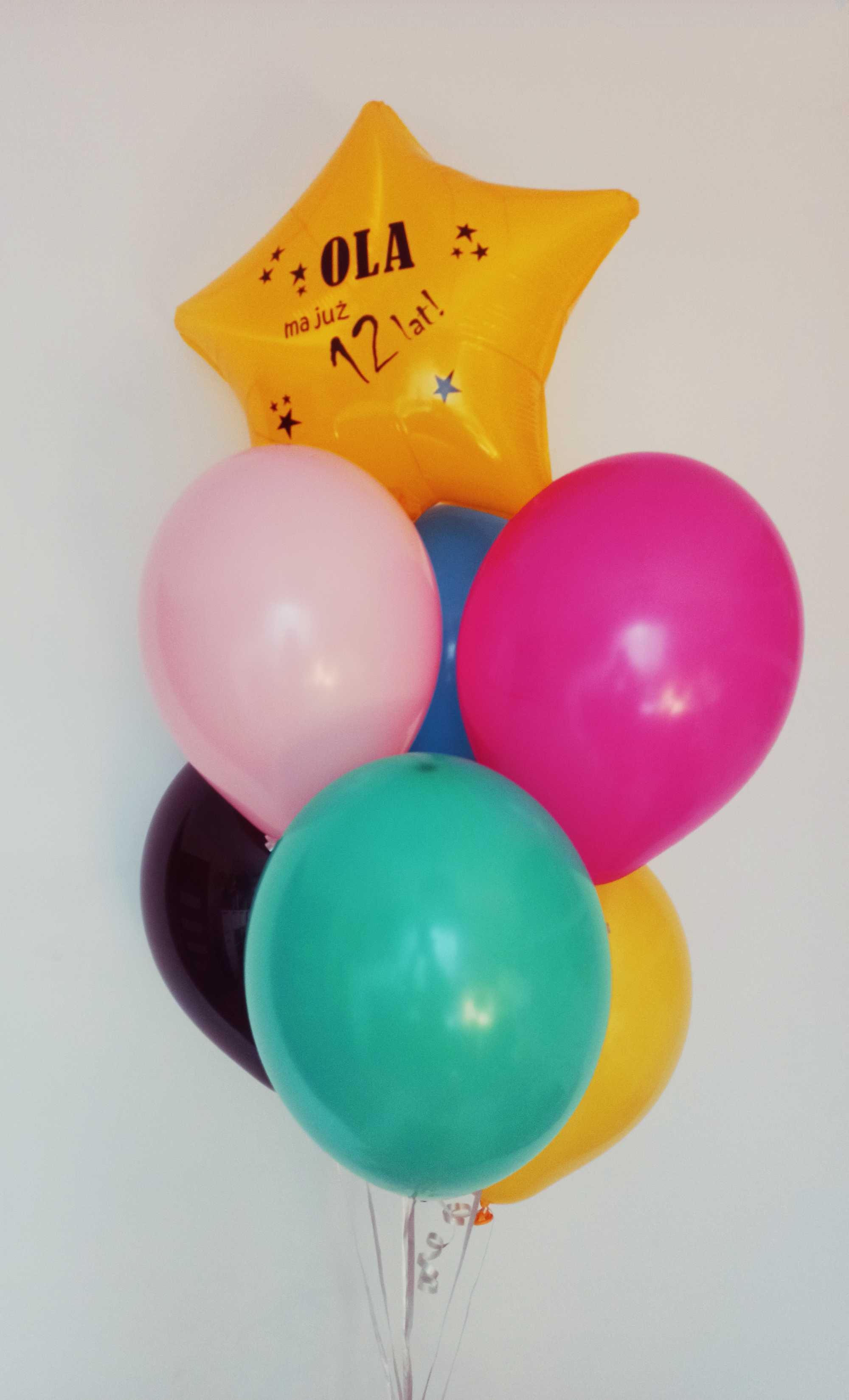 zestaw balonów z helem, gwiazdka + 6 lateksowych