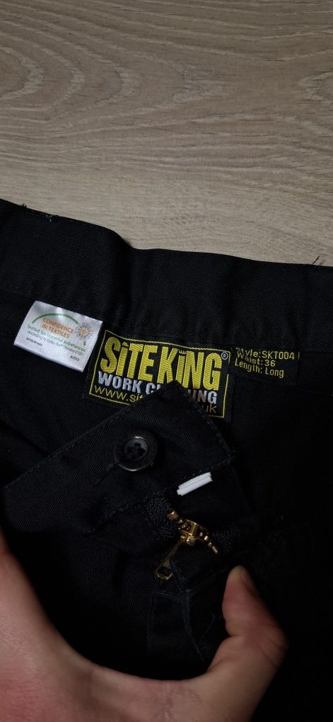 Spodnie robocze męskie Site King, cargo, bojówki, funkcjonalne