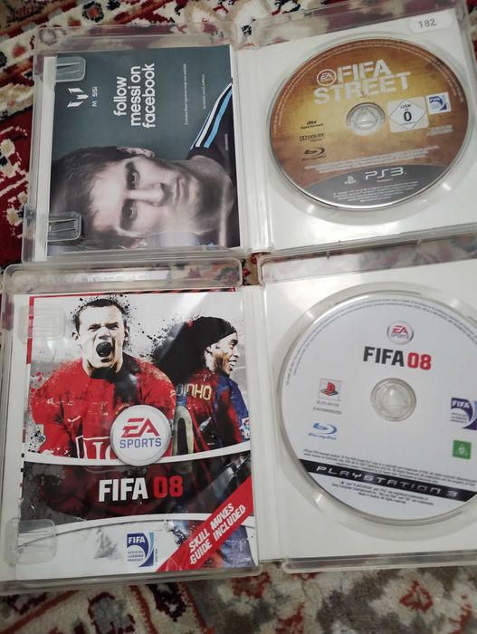 Trzy gry na PS3 FIFA 08 i 13, FIFA Street PlayStation półka nożna