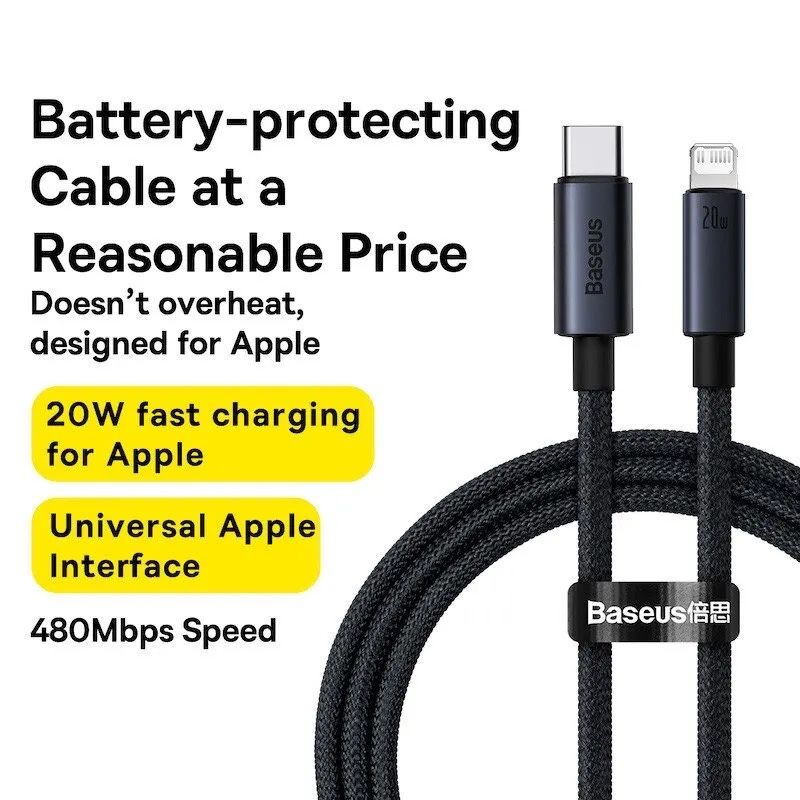 Kabel Baseus USB Type-C Apple Lightning 1 M( iPhone,iPad,AirPods)