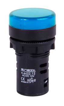 Wskaźnik LED Ø22mm 12V AC/DC niebieski