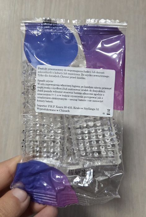 Dwie nakładki na palce z wypustkami