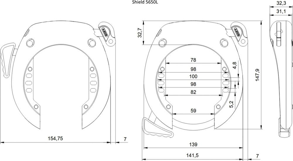 Blokada ABUS z zamkiem do baterii Bosch Powertube