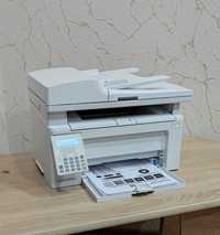 Лазерный сетевой МФУ HP LaserJet Pro MFP M130fn + кабели принтер