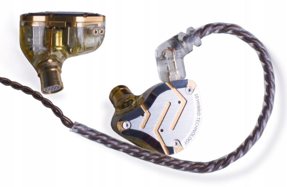 Słuchawki dokanałowe monitory KZ ZS10 PRO armatura 2DD+8BA hybryda