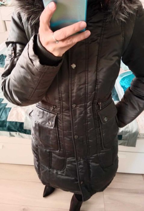 Guess oryginalna xs 34 Puch pierze ocieplana kurtka