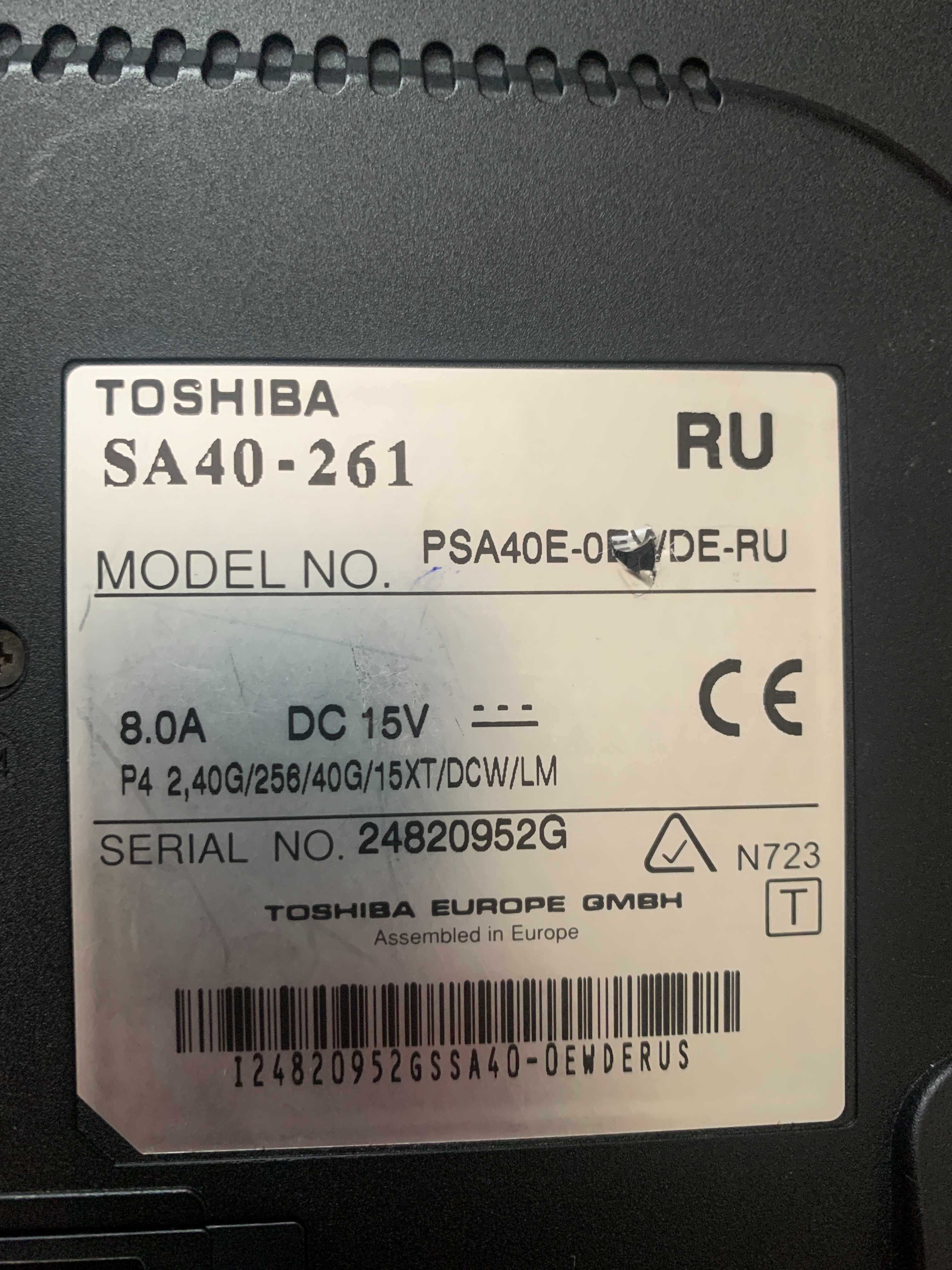 Ноутбук Toshiba SA40 - 261