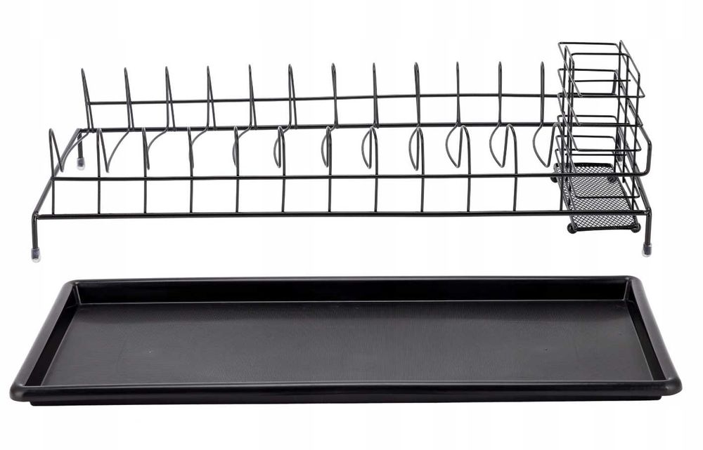 Ociekacz do naczyń sztućców SUSZARKA jednopoziomowa czarna