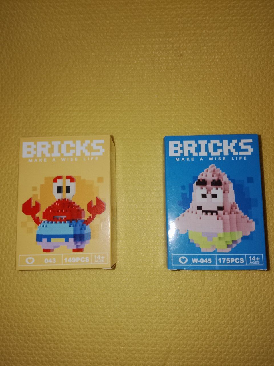 Губка Боб Патрік Крабс лего конструктор BRICKS Патрик Спанч боб