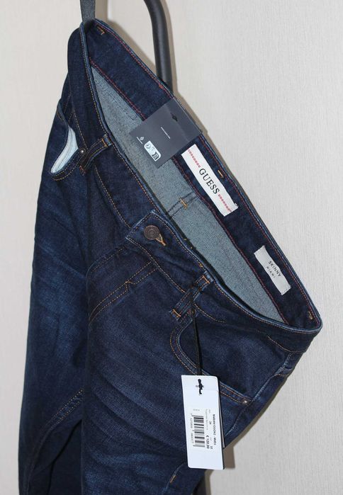 Новые мужские джинсы Guess MIAMI 34 W34/L32 темные синие зауженные