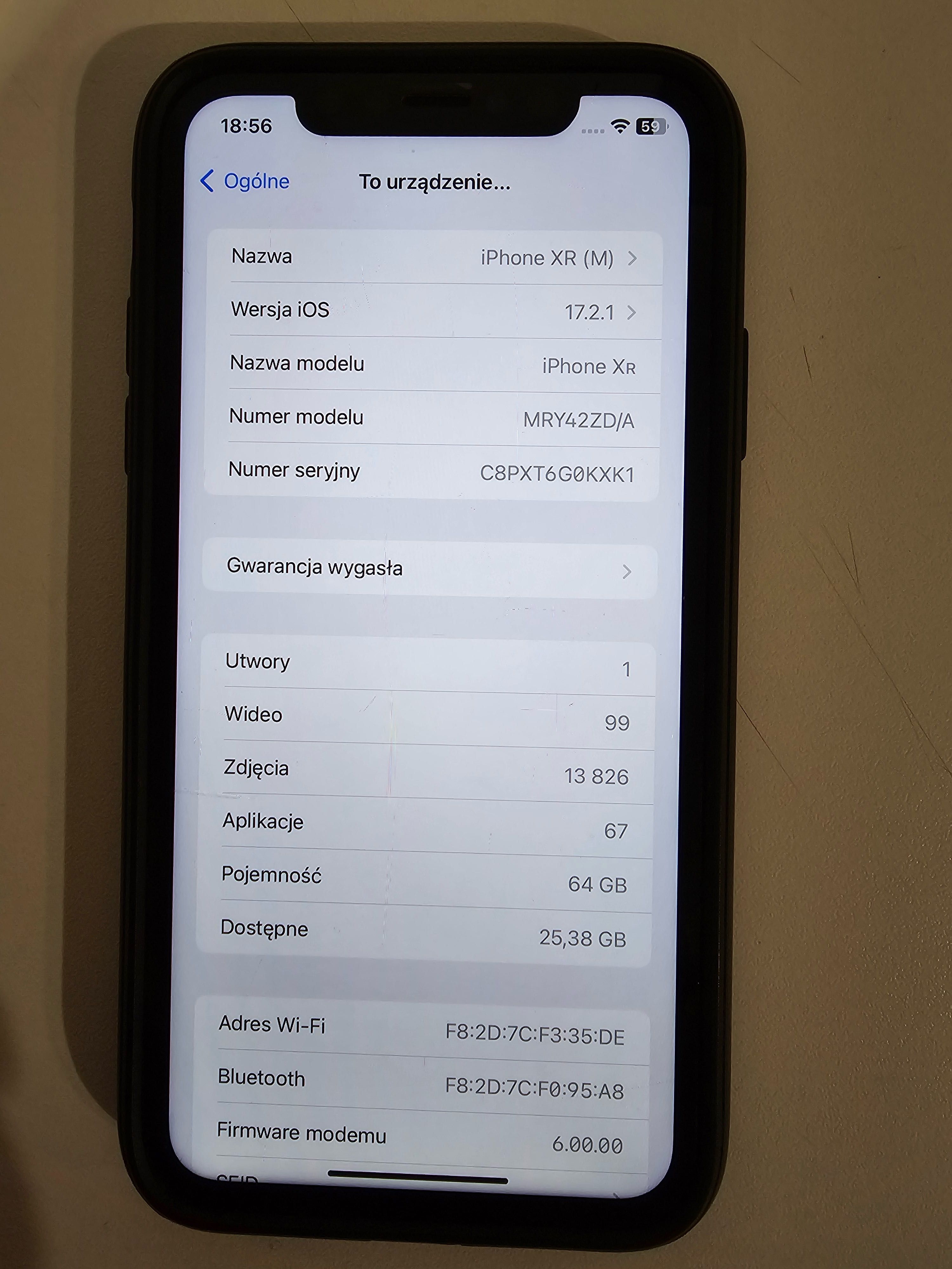 iPhone XR 3 GB / 64 GB 4G (LTE) czarny OKAZJA!!!