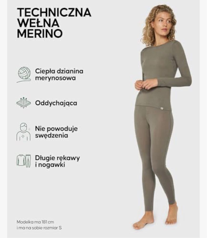Bielizna Funkcjonalna Oddychająca Dla Kobiet Z Wełny Merino Zestaw