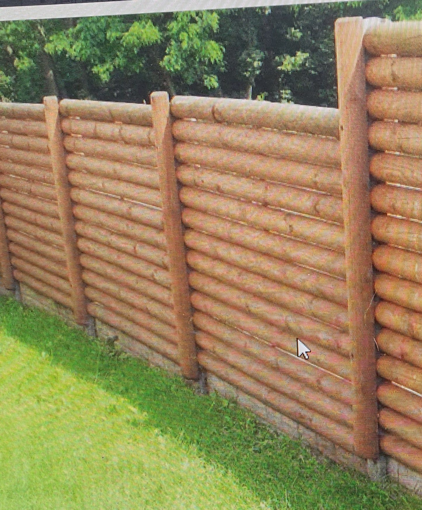 Półwałek sosnowy 9/10 cm x 2,6 m — płoty, obrzeża, dekoracje — DUŻA IL