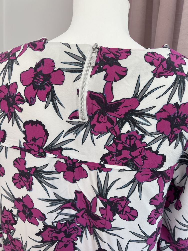 Bluzka z wiskozy bluzka w kwiaty elegancka bkuzka