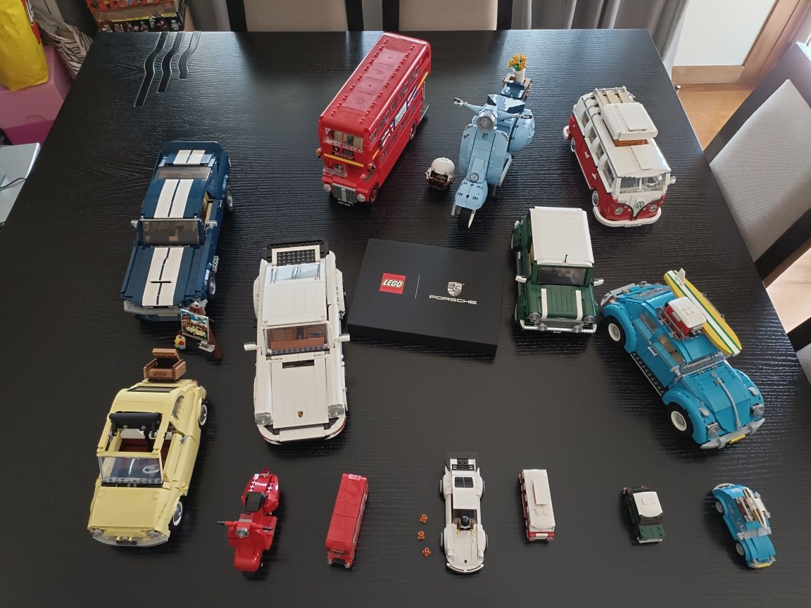 Lego Creator Expert (London BUS, Mini Cooper, Porsche, Fiat 500, Campe