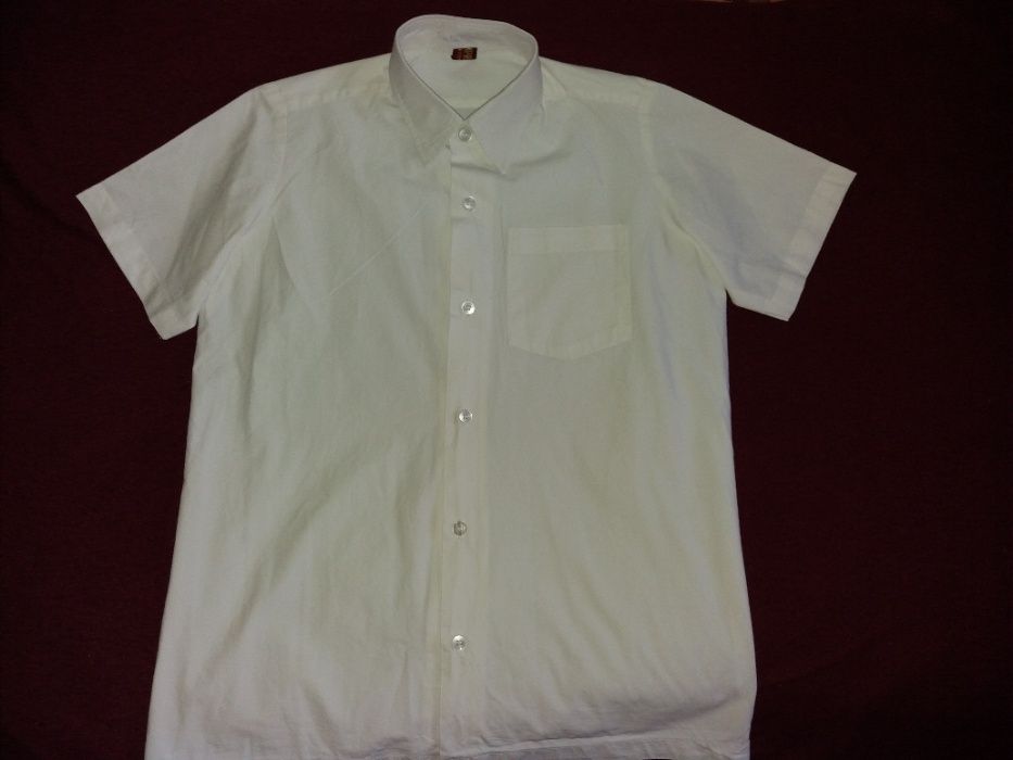Шведка, рубашка с коротким рукавом белая на 10-12 лет
