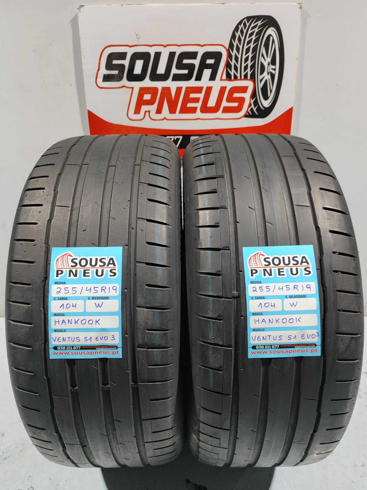 2 pneus semi novos 255-45R19 Hankook - Oferta dos Portes