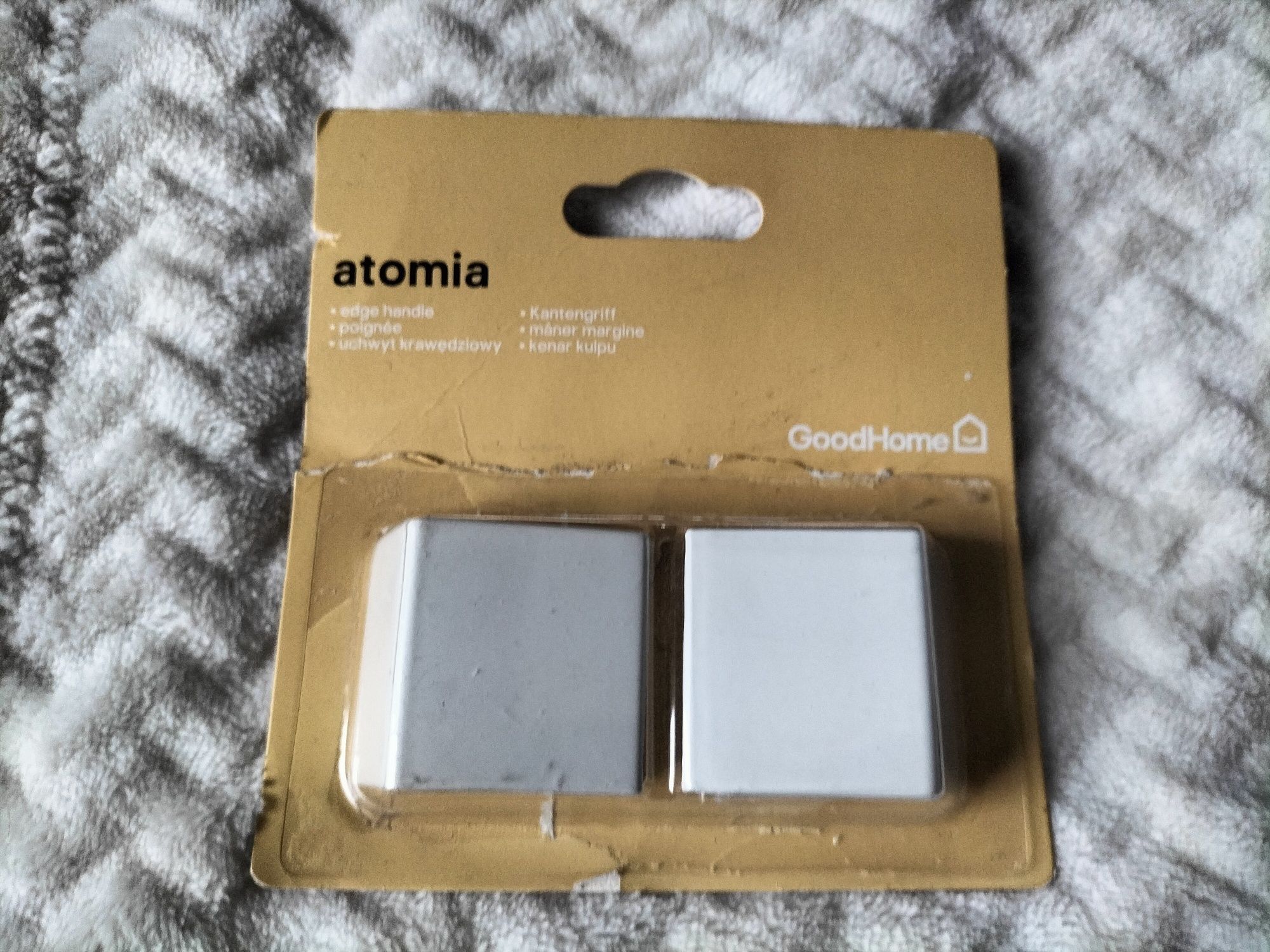 Uchwyt krawędziowy brzegowy GoodHome Atomia 3,7 cm biały 2 szt