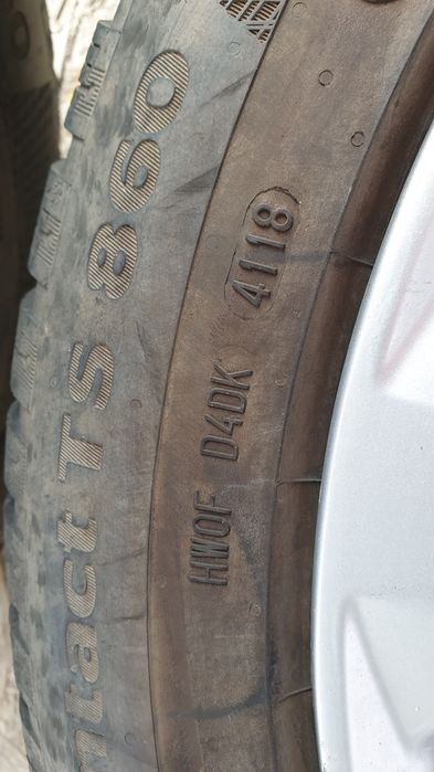 Opony zimowe Continental 205/55 R16 bieżnik 6 mm używane