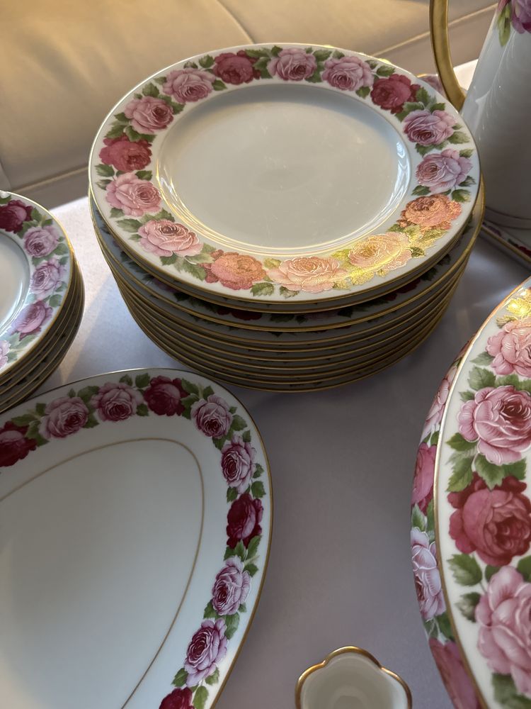 Royal Limoges zestaw obiadowo kawowy