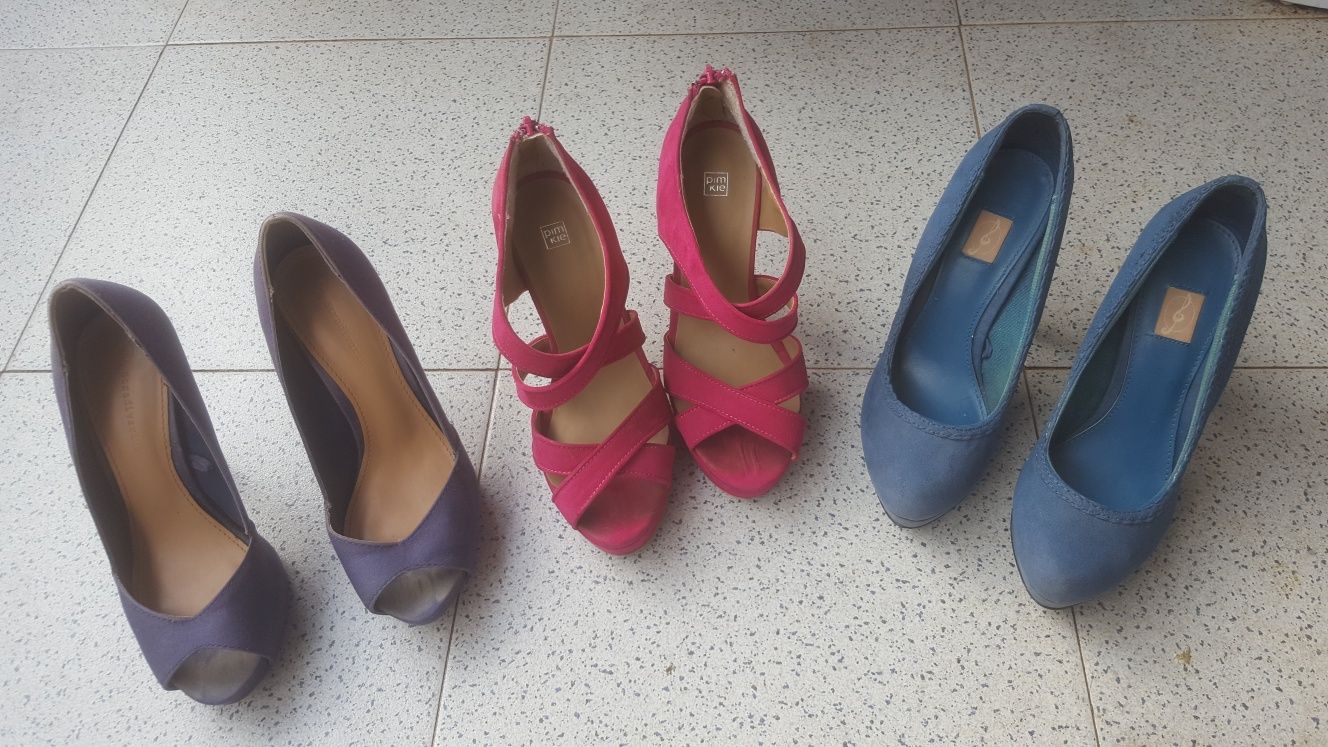 3 pares de  sapatos  para  senhoras
