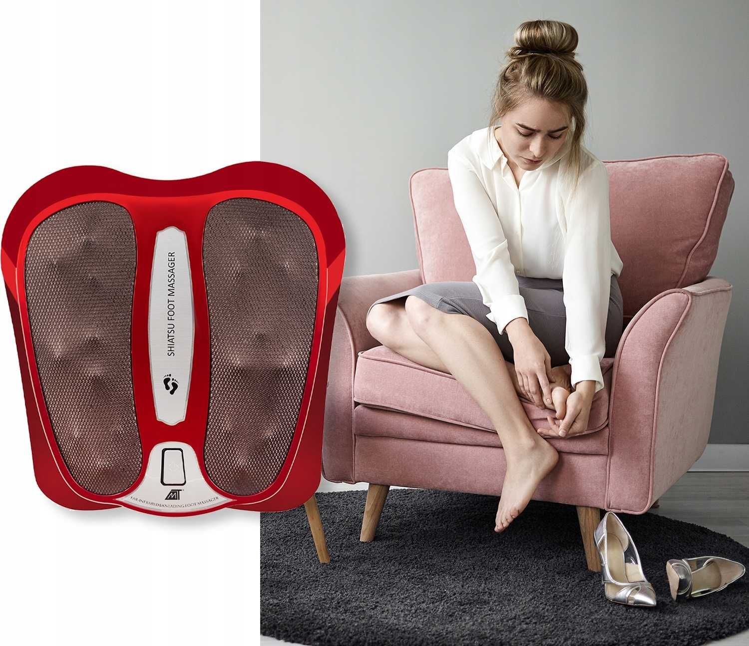 2w1 Masażer do STÓP Nóg Shiatsu z Podgrzewaniem Wibracyjny do Masażu