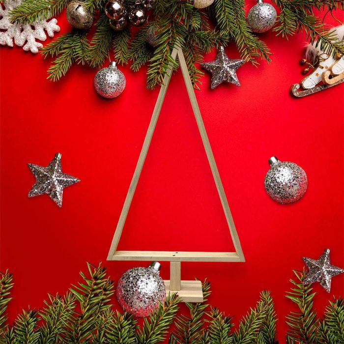 CHOINKA DREWNIANA 60 cm stelaż z drewna ŚWIĘTA stroik baza kompozycji