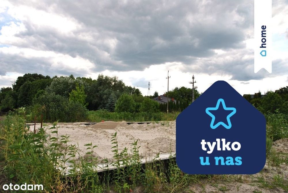 Działka 865 m2 z domem w budowie - Kruszyn Kraj.