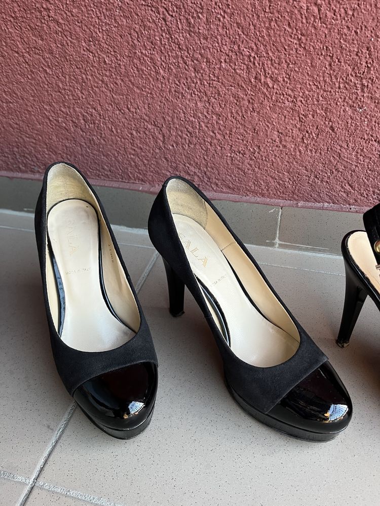 Чорні жіночі замшеві туфлі розмір 37