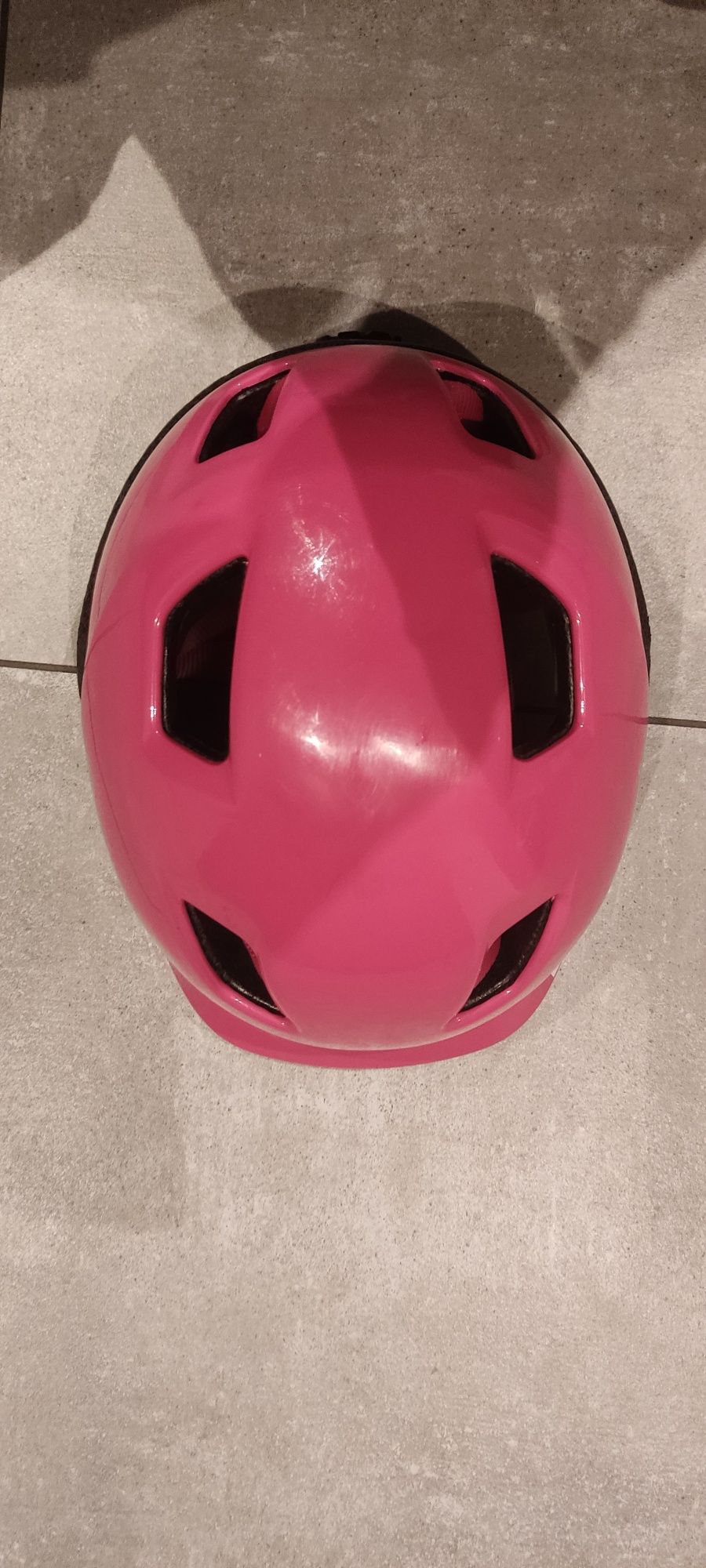 Kask rowerowy dziecięcy różowy 48-52cm
