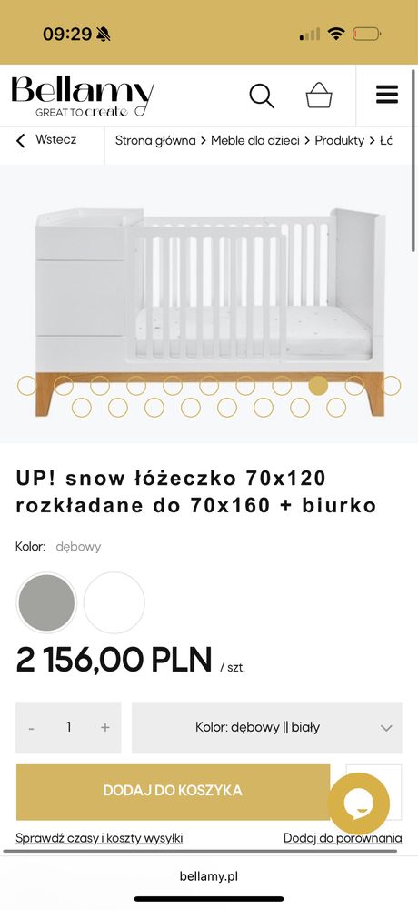 Łóżeczko Bellamy UP!