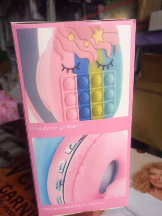 nowe sluchawki bezprzewodowe kolor rozowy