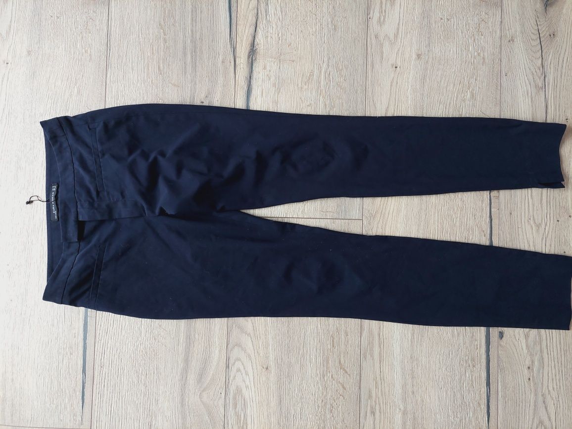 Granatowe spodnie eleganckie damskie Zara 32