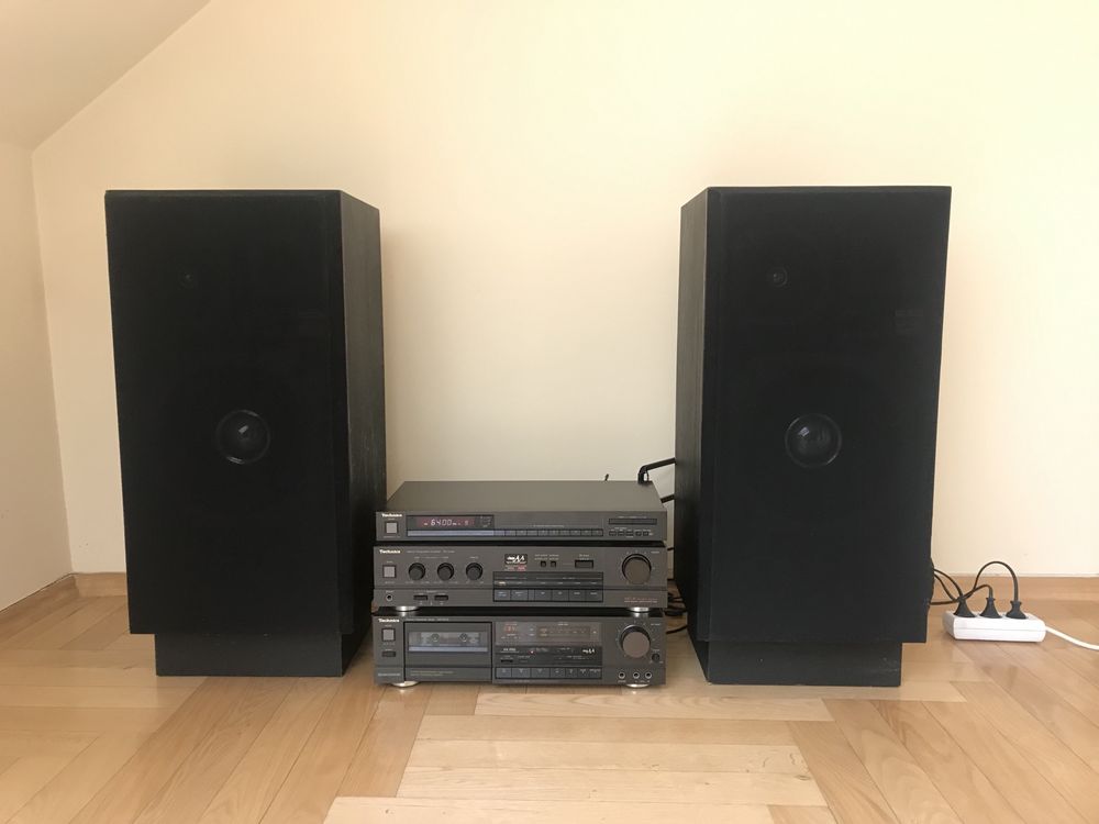 Technics wieża RS B505, SU V45A, ST 600L + głośniki kolumny Tonsil