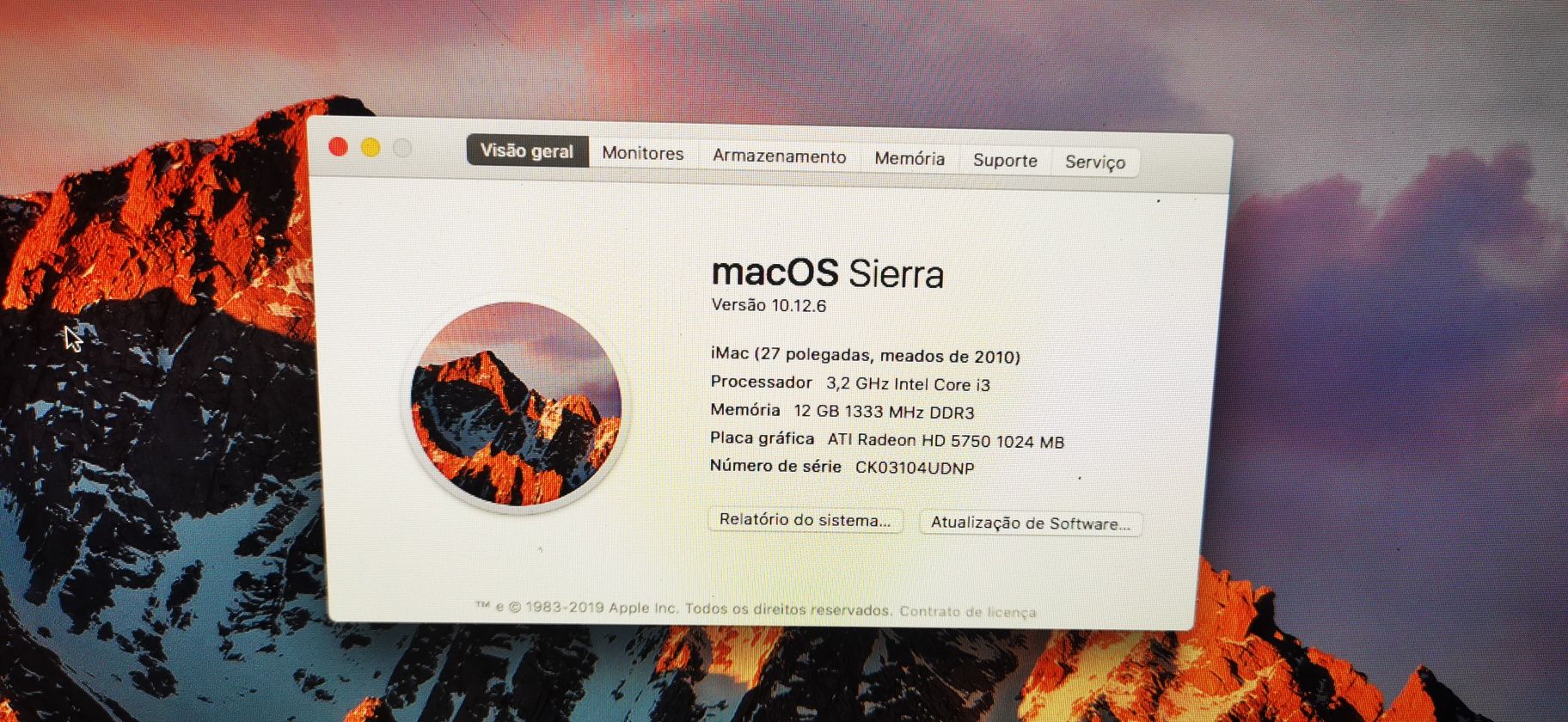 Imac 27" com rato e teclado